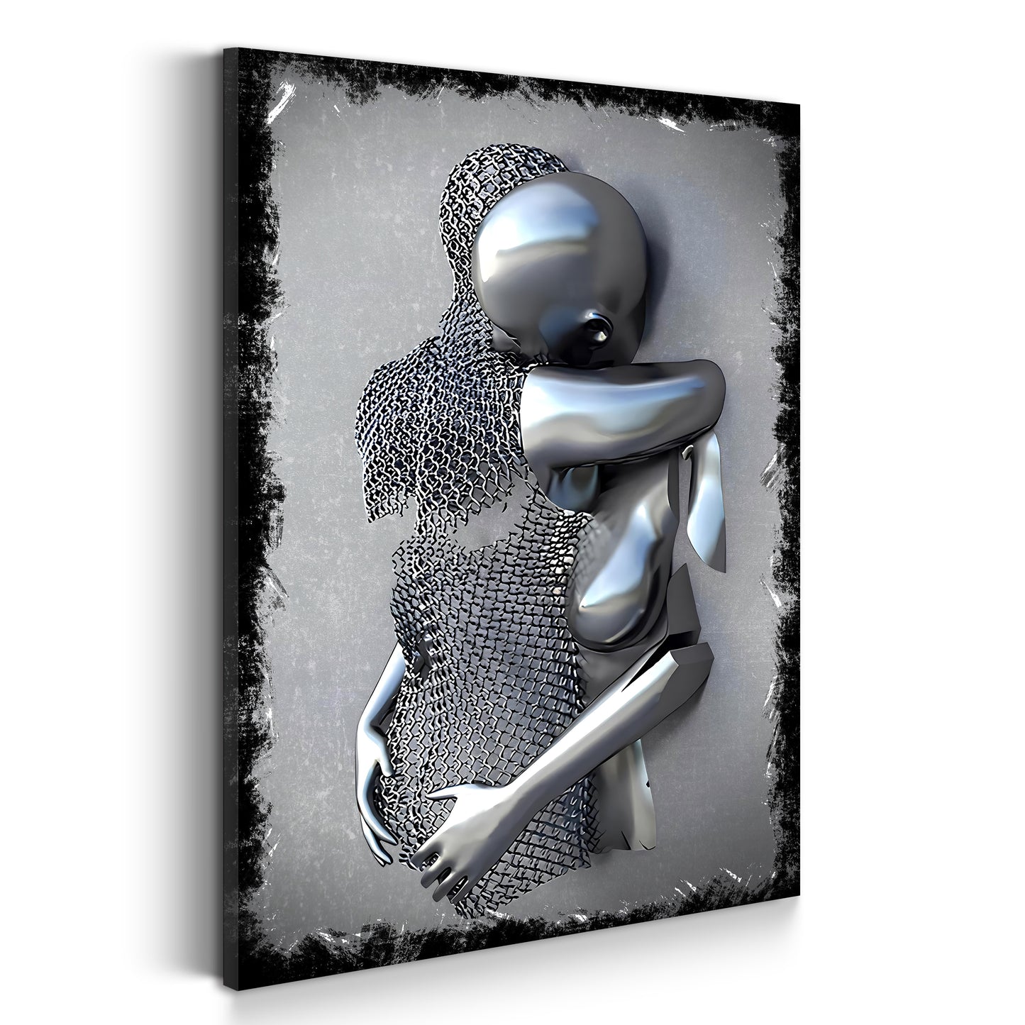 Wandbild Kunstwerk abstrakt Metallfigur Two Lovers Metall Wandkunst