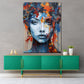 Wandbild Kunstwerk abstrakt Beautiful Face Blue Style