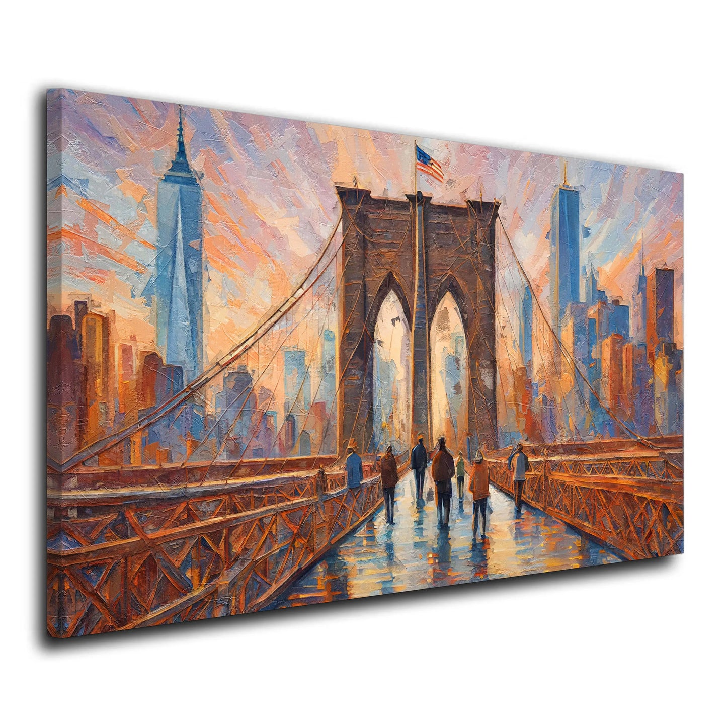 Wandbild Kunstwerk abstrakt Brücke New York USA