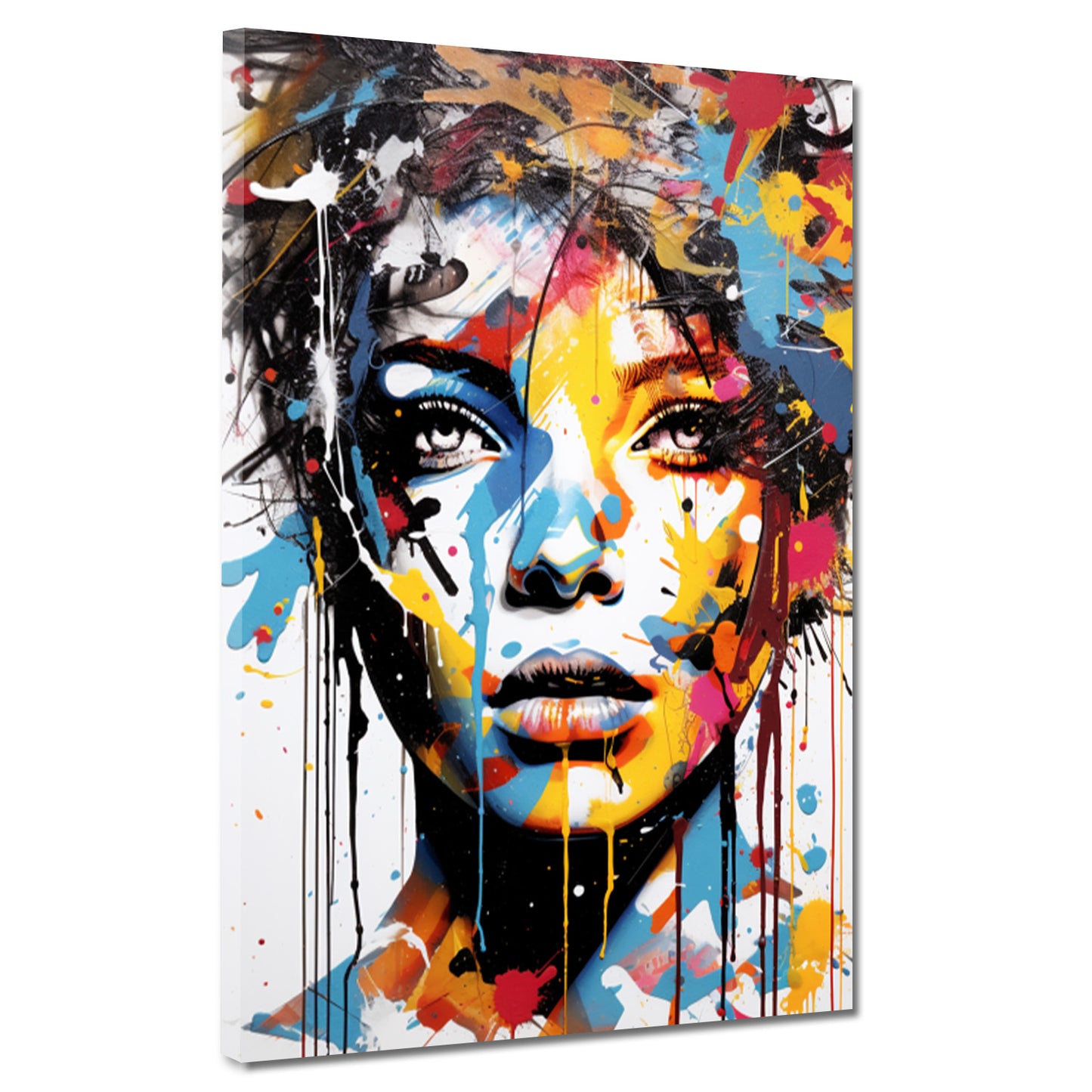 Wandbild Kunstwerk abstrakt Frau Pop Art Colour Edition