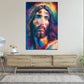 Wandbild Kunstwerk abstrakt Jesus Christus Paint Style