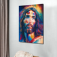 Wandbild Kunstwerk abstrakt Jesus Christus Paint Style