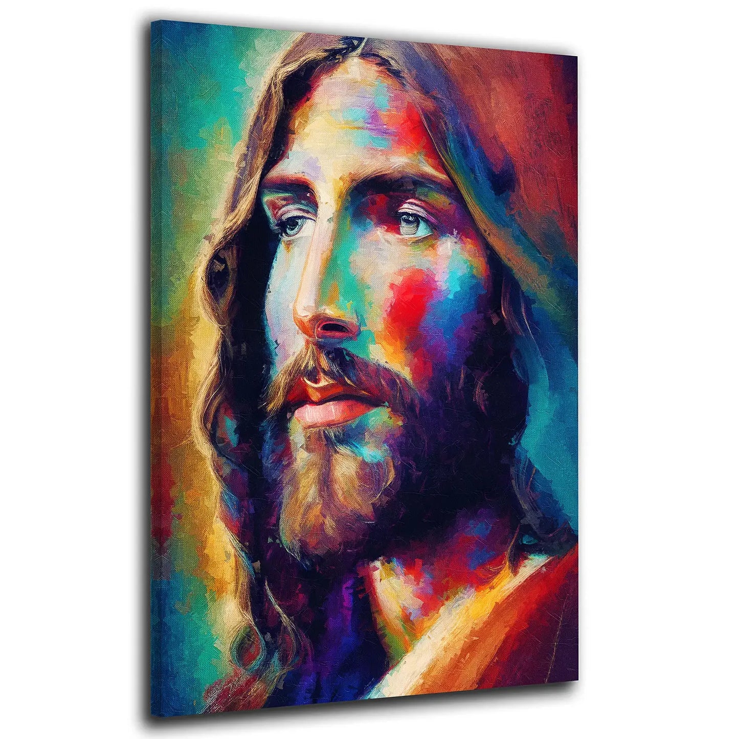 Wandbild Kunstwerk abstrakt Jesus Paint Style