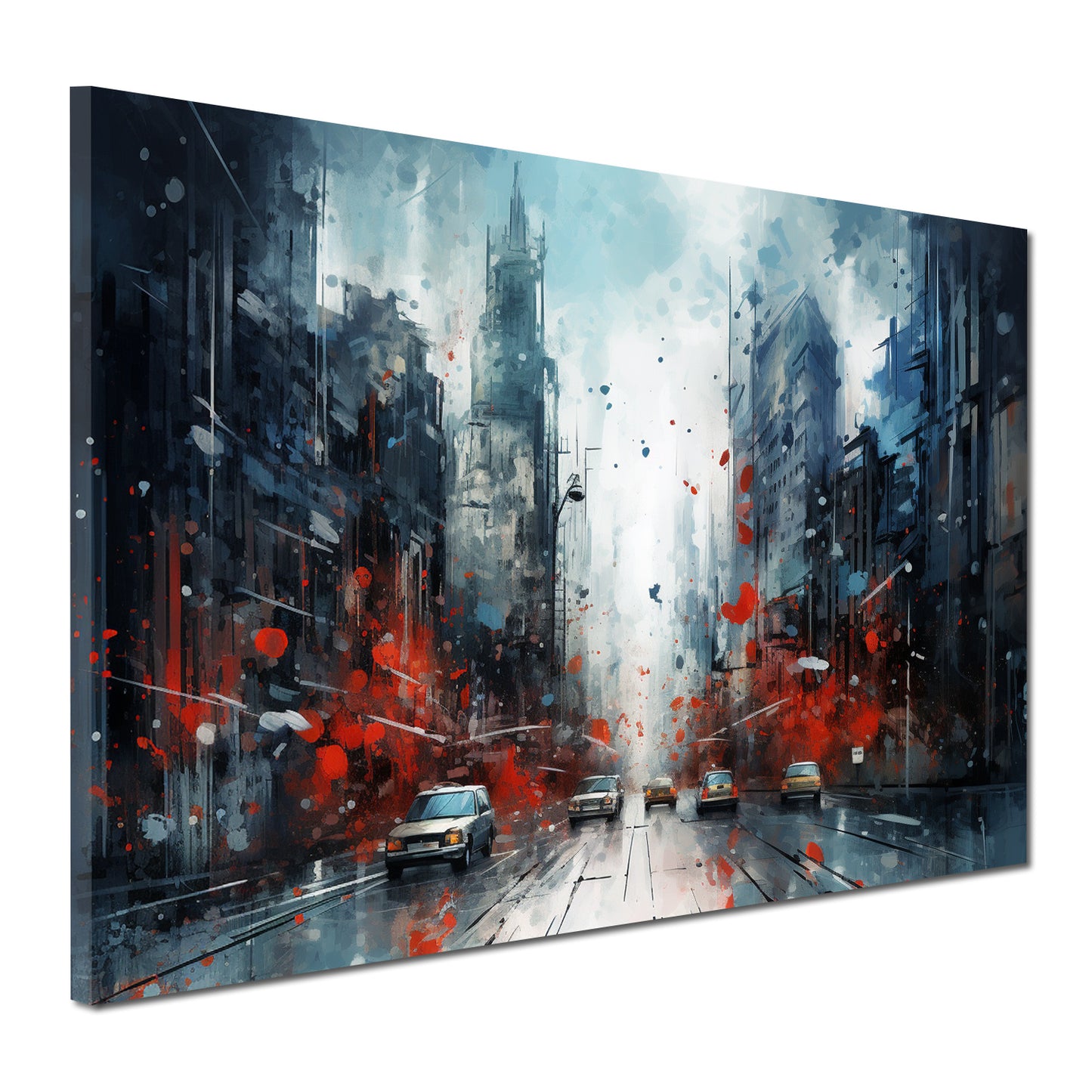 Wandbild Kunstwerk abstrakt New York USA Splash Dark Style