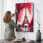 Wandbild Kunstwerk abstrakt Painting Red Style, Paris