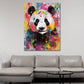 Wandbild Kunstwerk abstrakt Panda Pop Art Colour