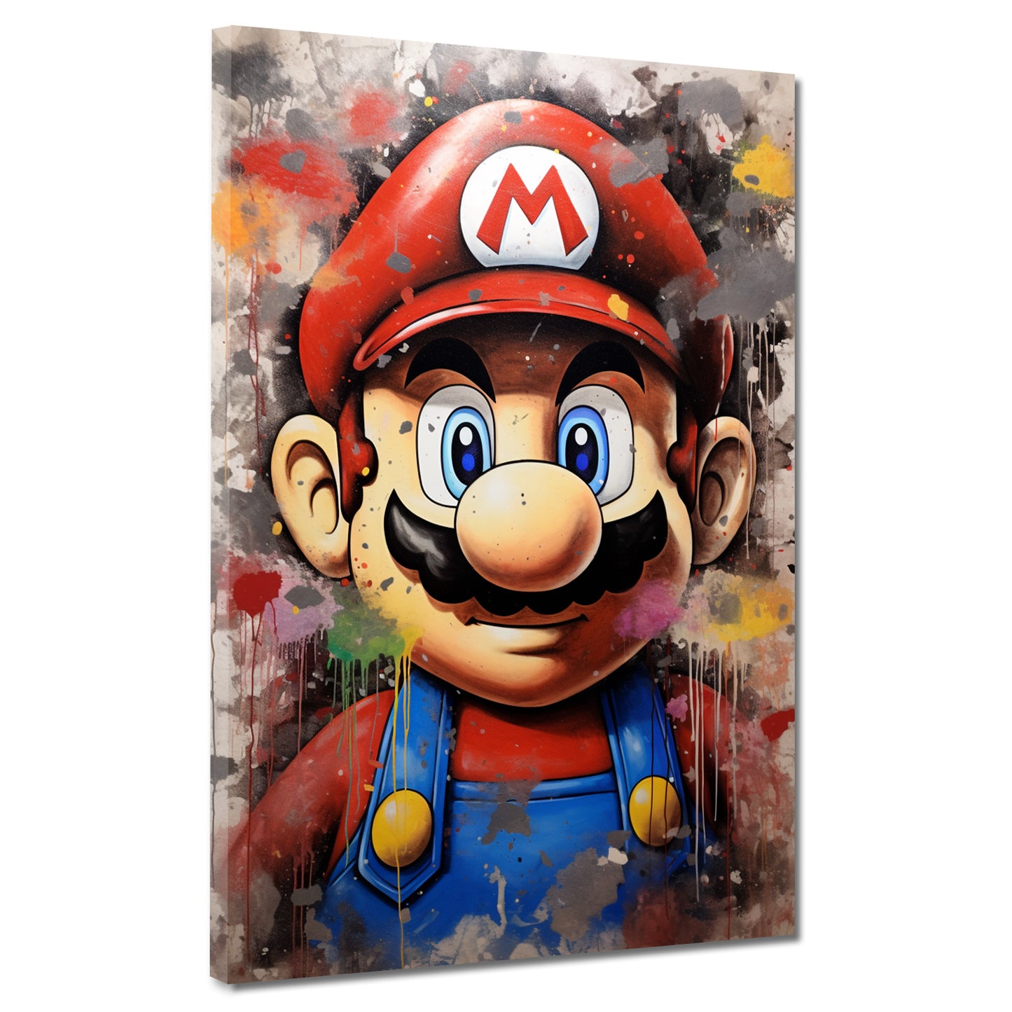 Wandbild Kunstwerk abstrakt Pop Art Mario