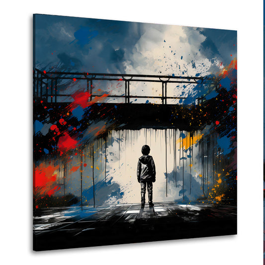 Wandbild Kunstwerk abstrakt Street Art Bridge