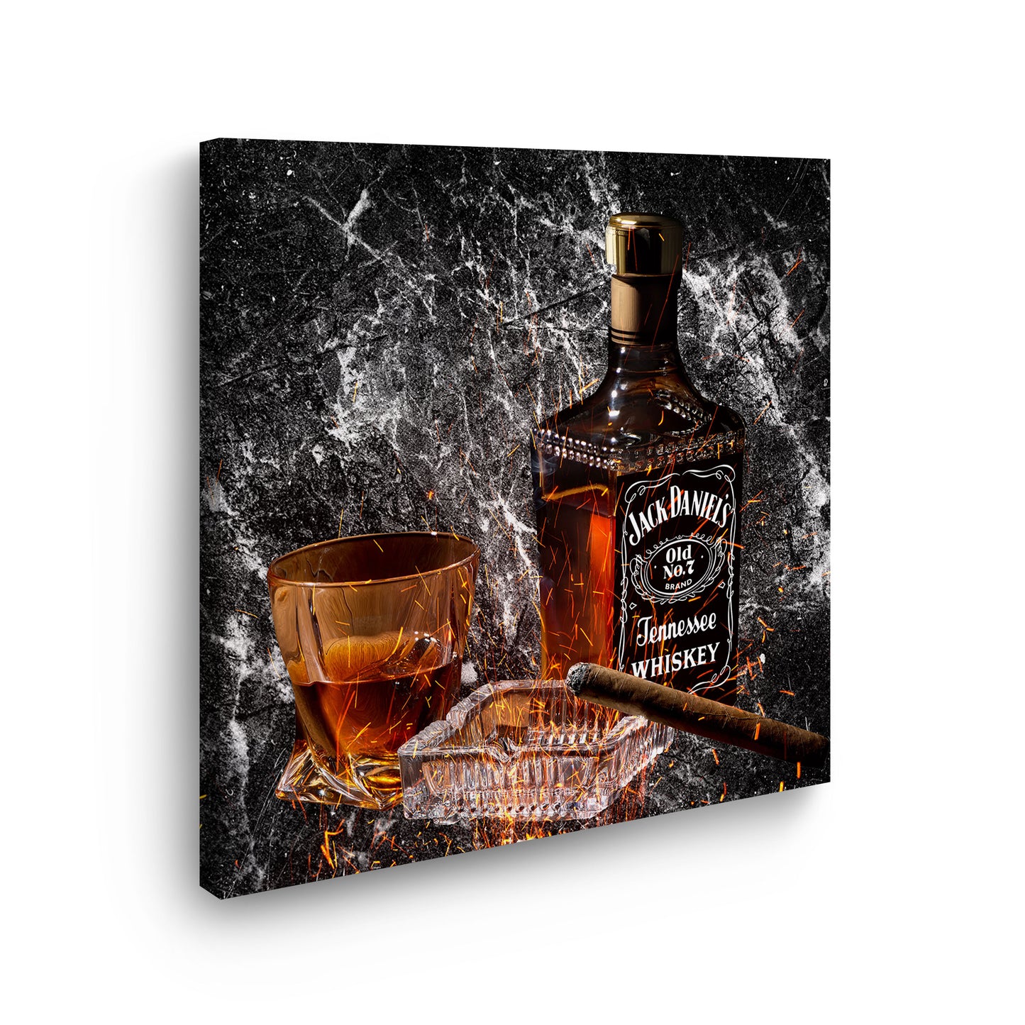 Wandbild Kunstwerk abstrakt Whiskey Jack