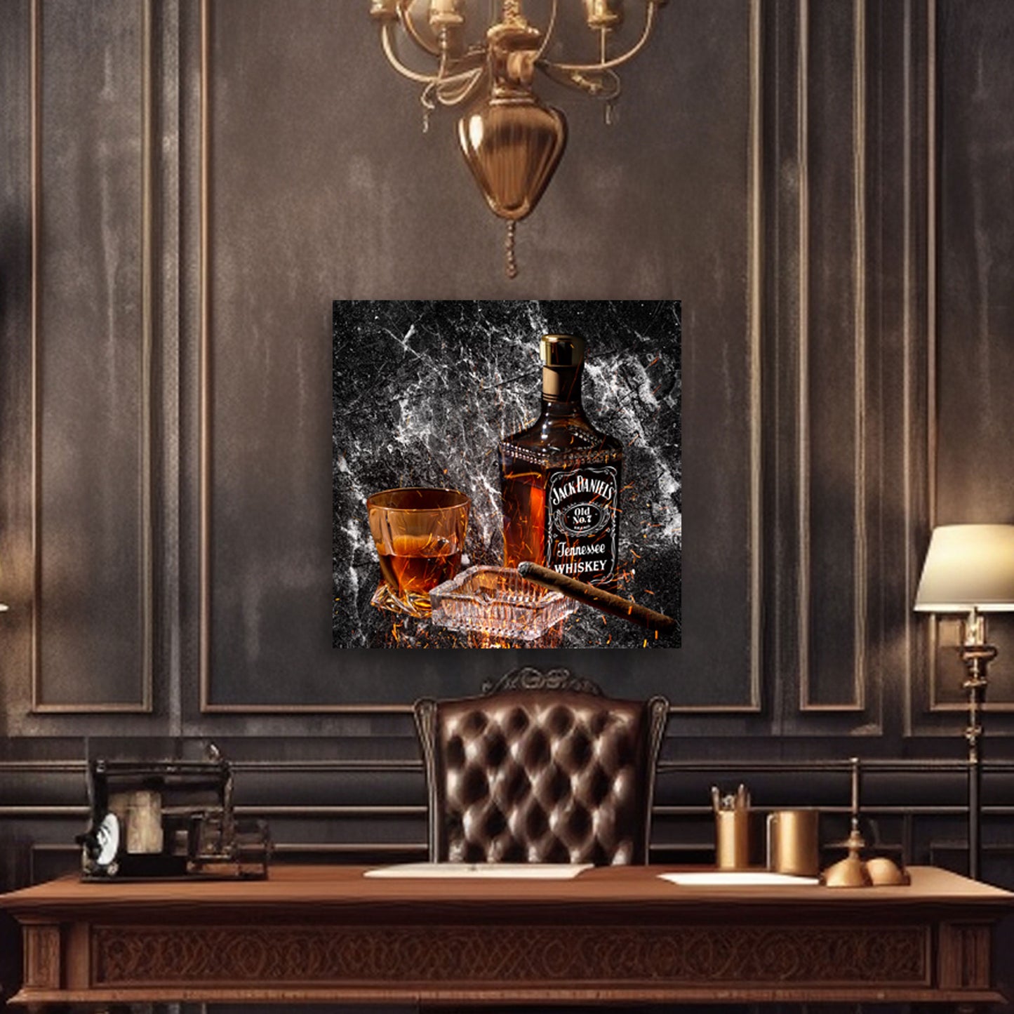 Wandbild Kunstwerk abstrakt Whiskey Jack