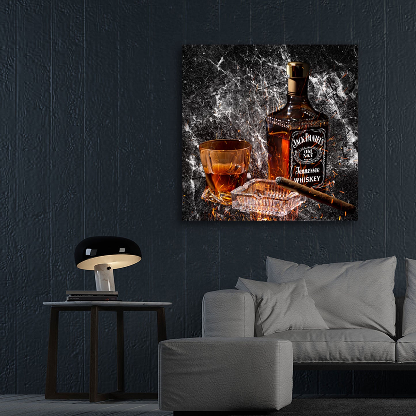 Wandbild Kunstwerk abstrakt Whiskey Jack