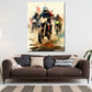 Wandbild Kunstwerk abstrakt drei Biker Motocross