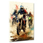 Wandbild Kunstwerk abstrakt drei Biker Motocross