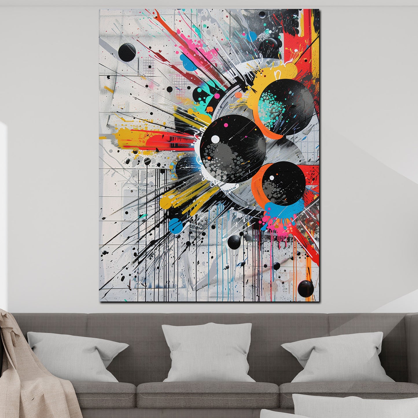 Wandbild Kunstwerk abstrakt modern mit Farben