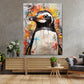 Wandbild Kunstwerk abstrakt süßer Pinguin