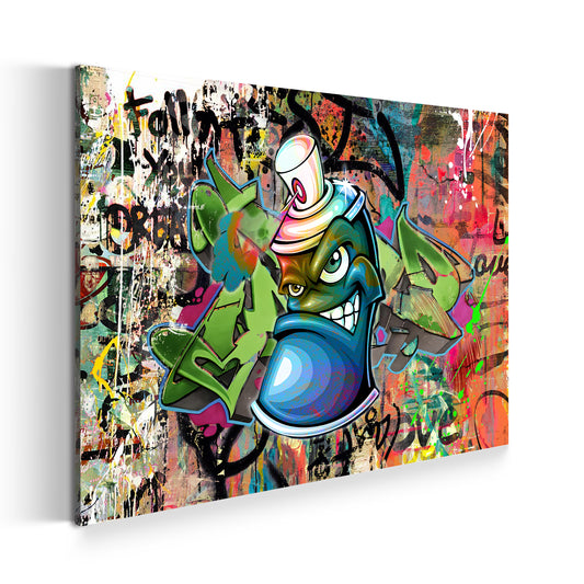 Wandbild Kunstwerk coole Spraydose Graffiti Street Art Style