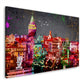 Wandbild Kunstwerk farbige Skyline Istanbul Graffiti Art