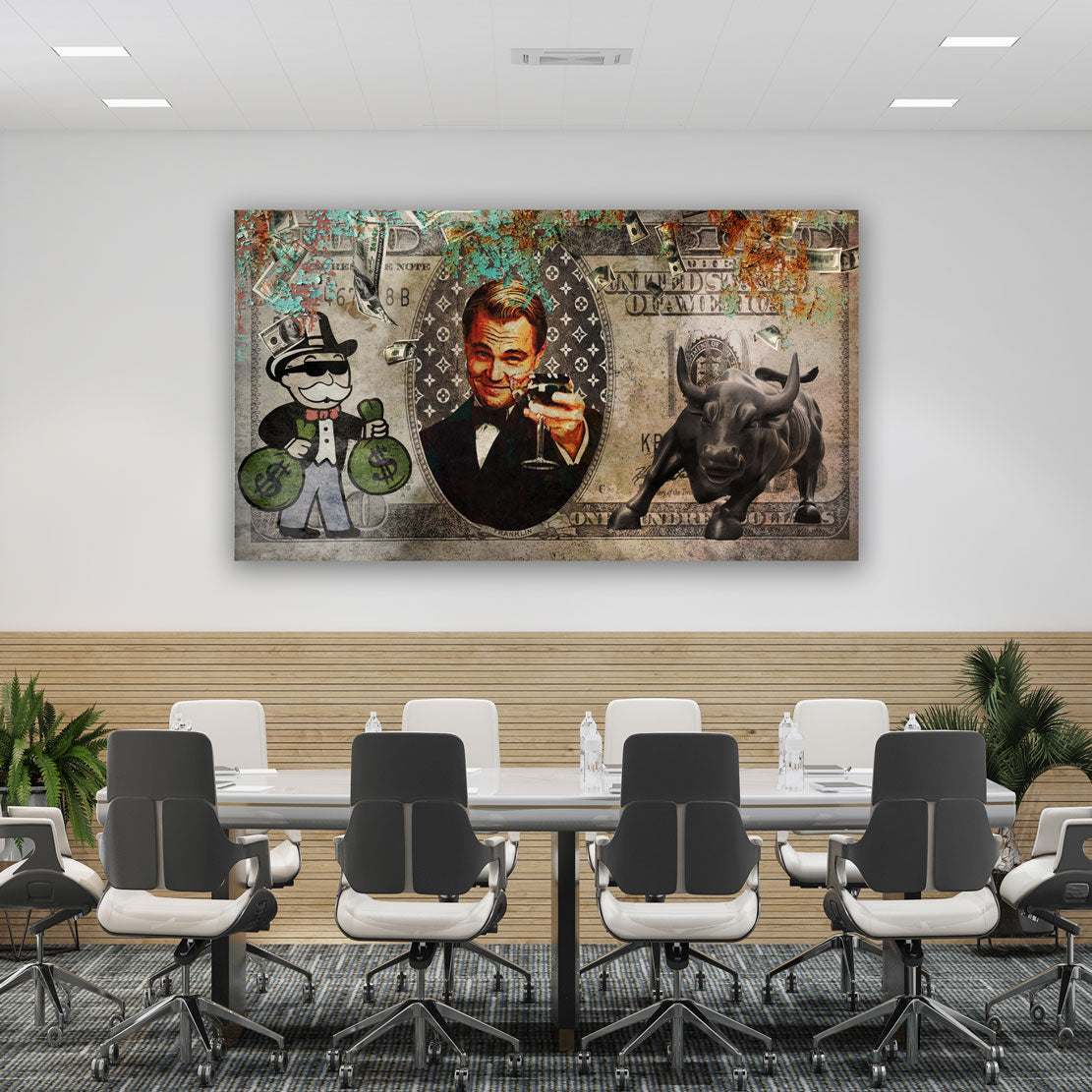 Wandbild Kunstwerk modern Pop Art Leo Dollar