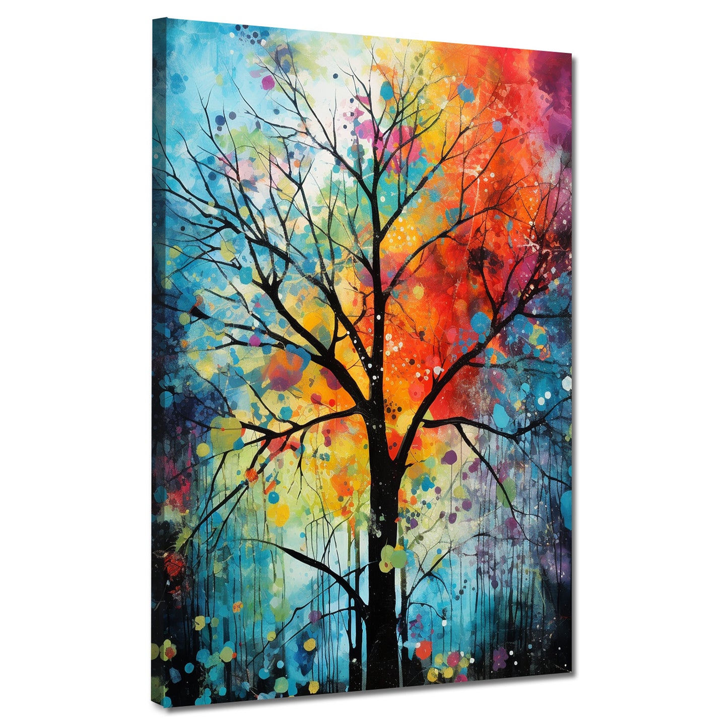 Wandbild Kunstwerk modern kahler Baum Abstract Style