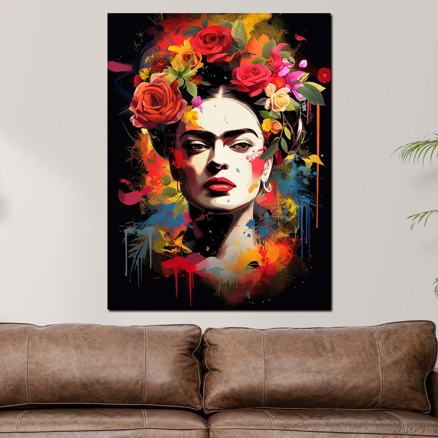 Wandbild Kunstwerk wunderschöne Frida Pop Art Style