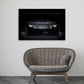 Wandbild Kunstwerk Motivation Sportwagen Black Style, Zitat