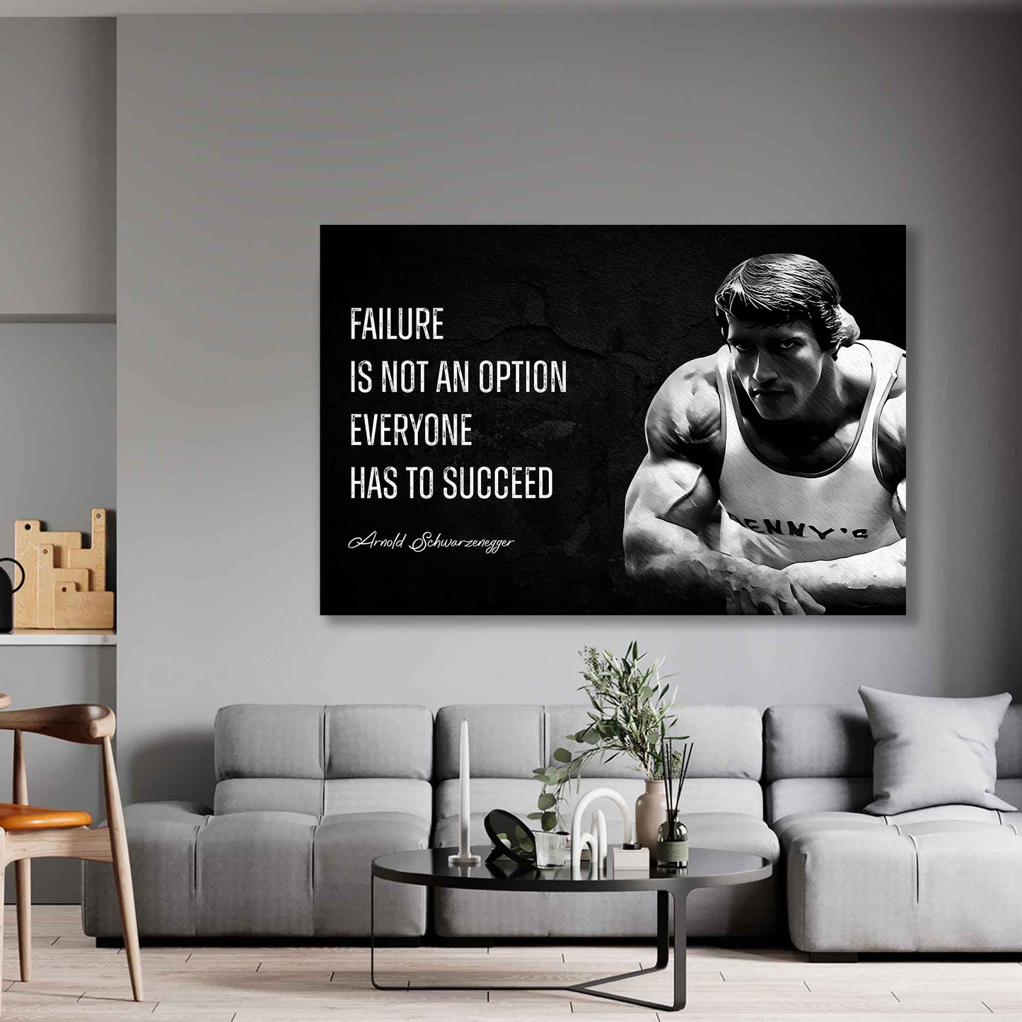 Wandbild Kunstwerk Zitat Motivation Bodybuilding