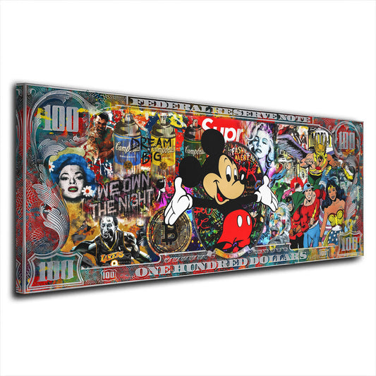 Wandbild Kunstwerk Pop Art Maus All Style Comic