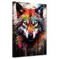 Wandbild Kunstwerk Wolf Pop Art abstrakt splatter