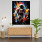 Wandbild abstraktes Kunstwerk Astronaut, Pop Art Splash