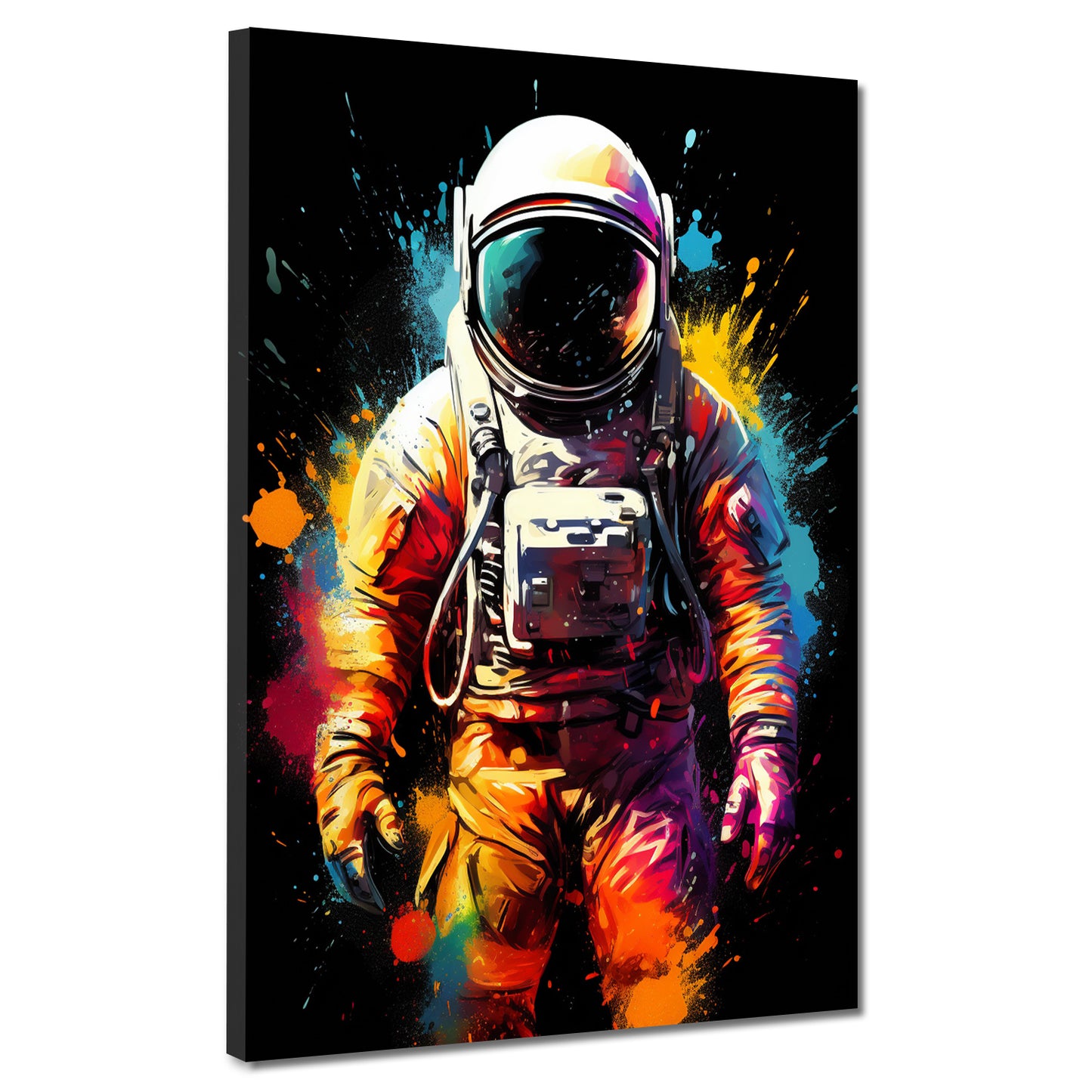 Wandbild abstraktes Kunstwerk Astronaut, Pop Art