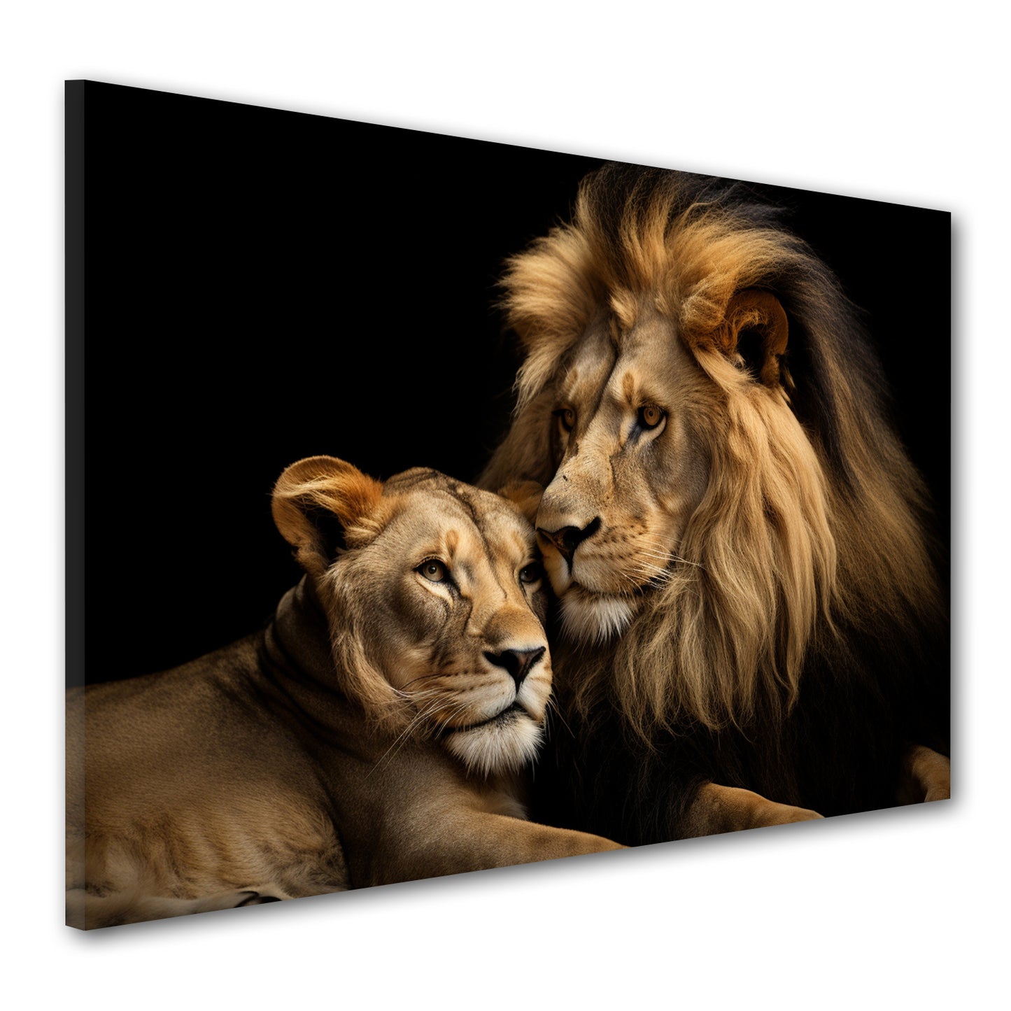 Wandbild Kunstwerk Beautiful Lions, Löwen