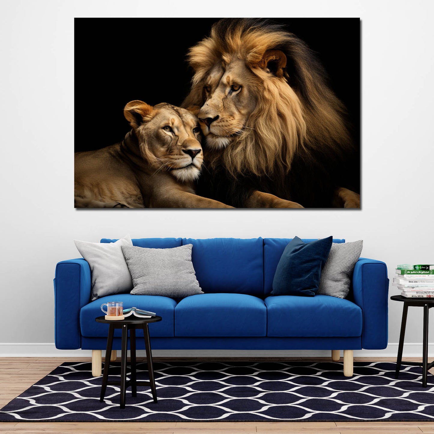 Wandbild Kunstwerk Beautiful Lions, Löwen