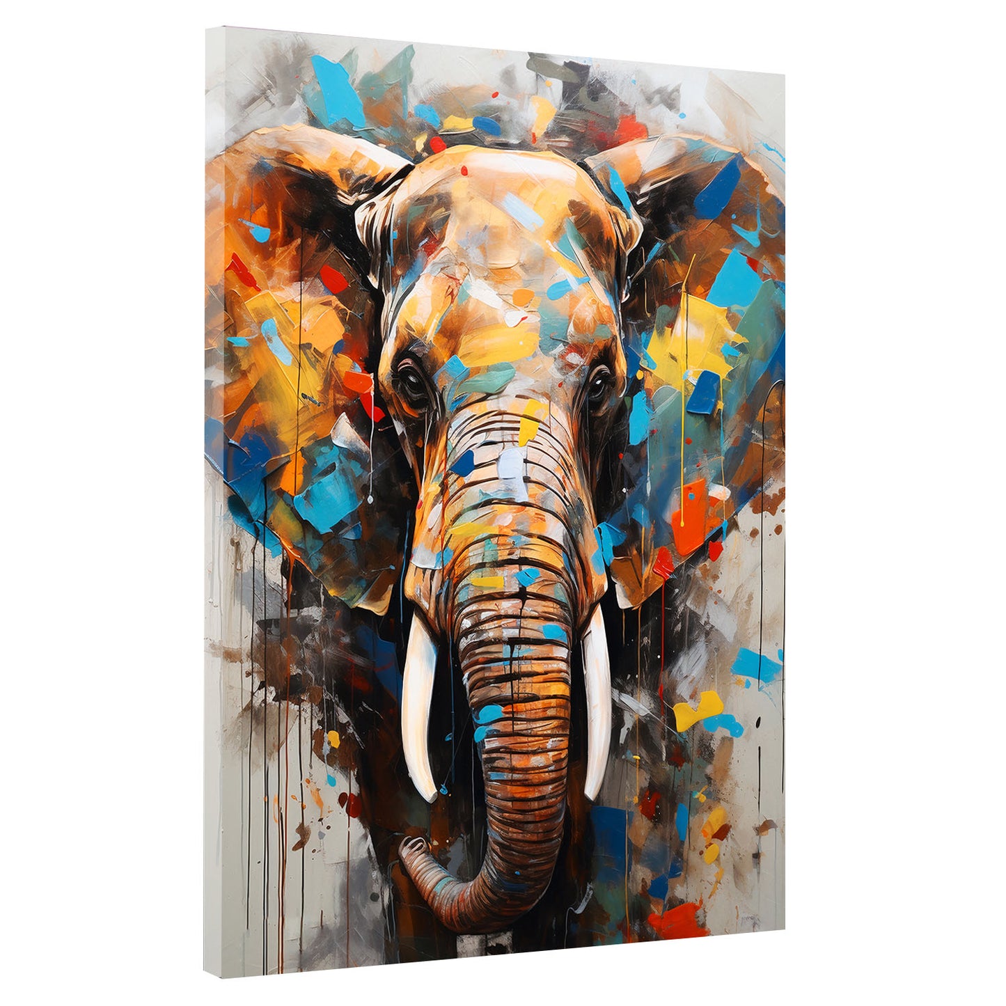 Wandbild Kunstwerk Elefant abstrakt