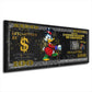 Wandbild Kunstwerk Comic Duck Dollar Mario Edition Comic