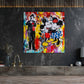 Wandbild Kunstwerk Comic Pop Art Maus Colour