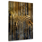 Wandbild Kunstwerk Zebra Gold Style, Abstrakt