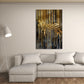 Wandbild Kunstwerk Zebra Gold Style, Abstrakt