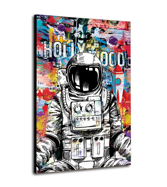 Wandbild Kunstwerk Astronaut Pop Art