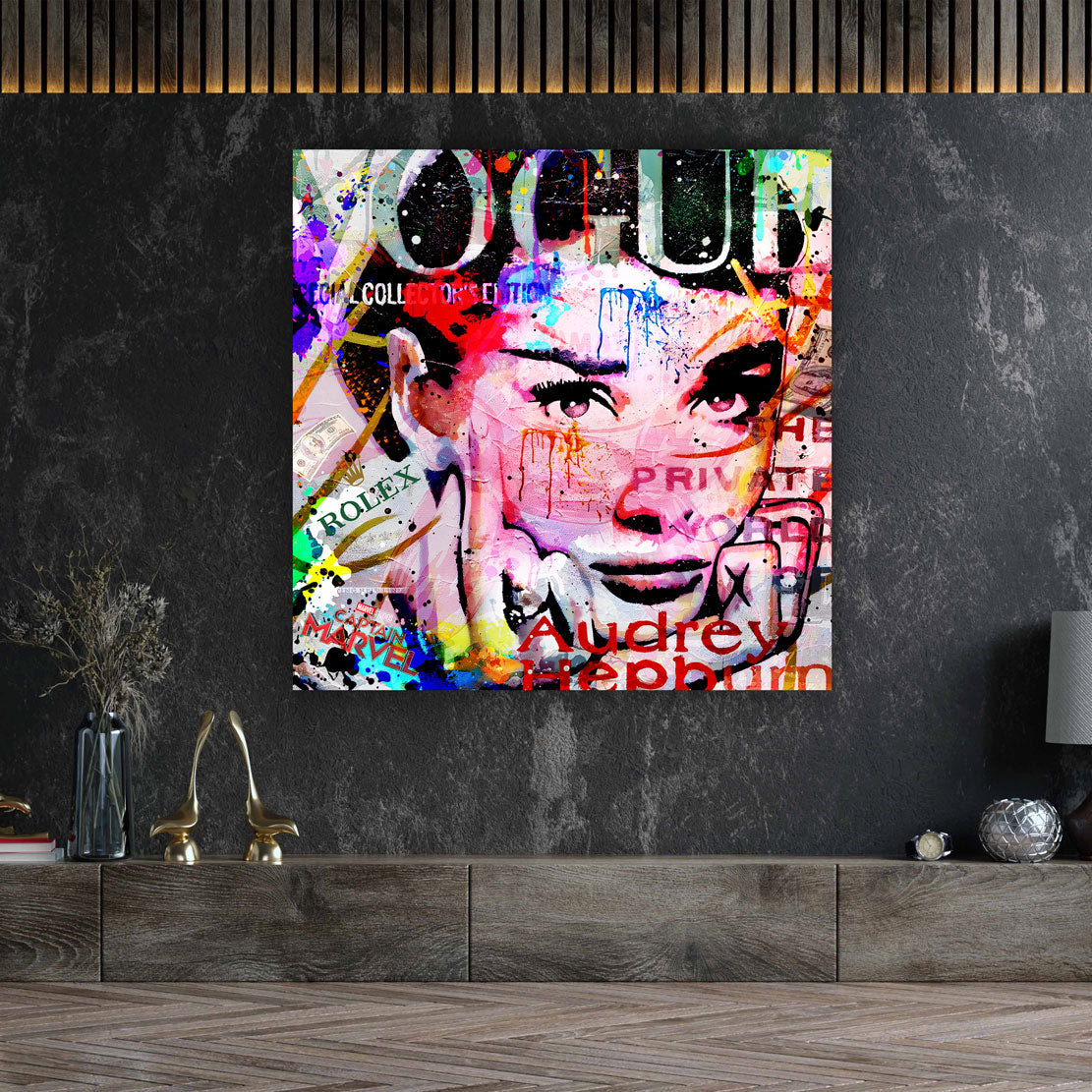 Wandbild Kunstwerk Audrey Colour Edition, Pop Art