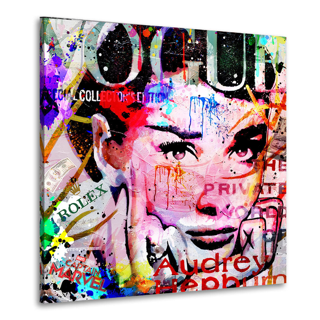 Wandbild Kunstwerk Audrey Colour Edition, Pop Art