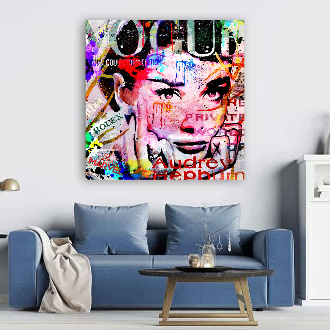 Wandbild Kunstwerk Audrey Colour Edition, Pop Art