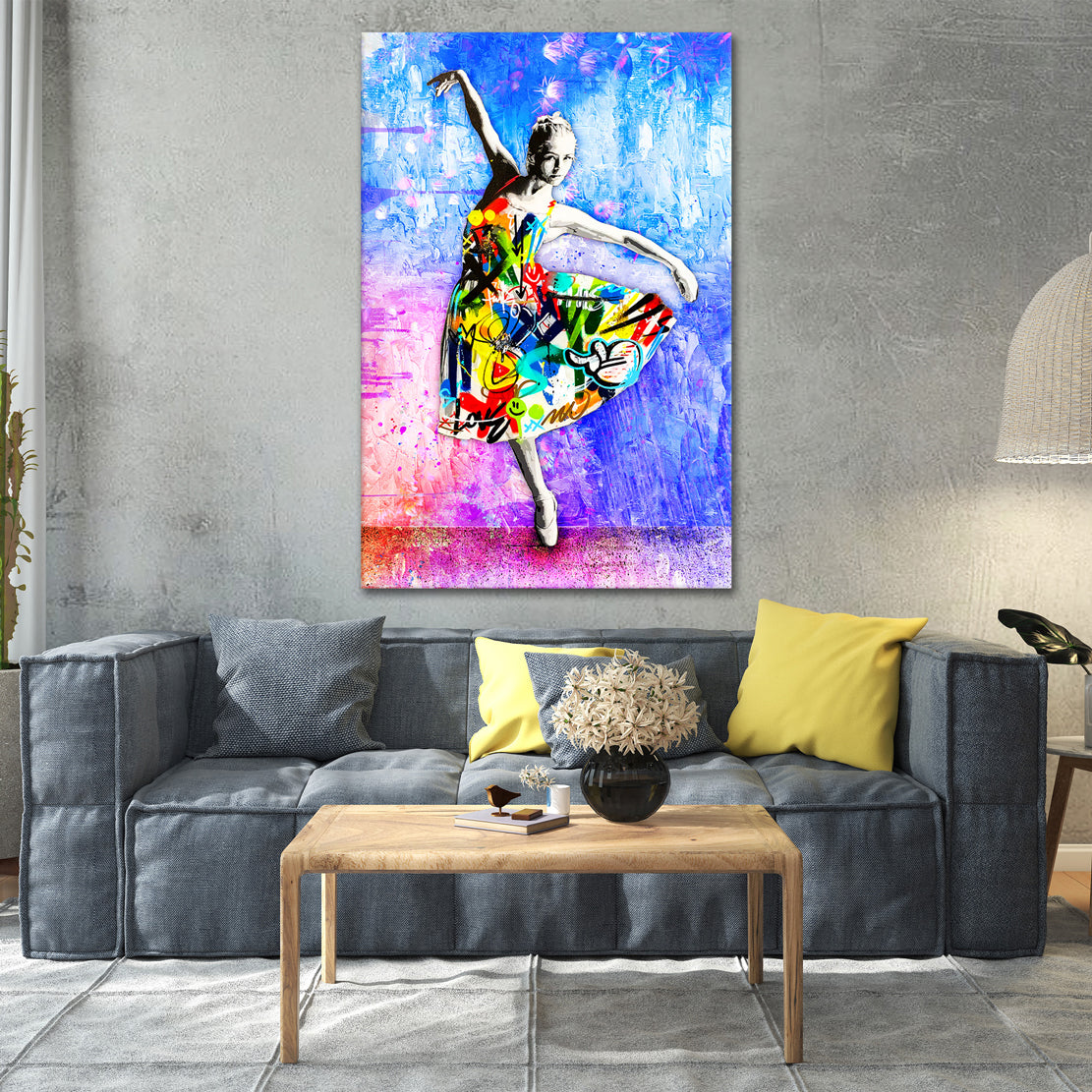 Wandbild Kunstwerk Ballerina Colour Style