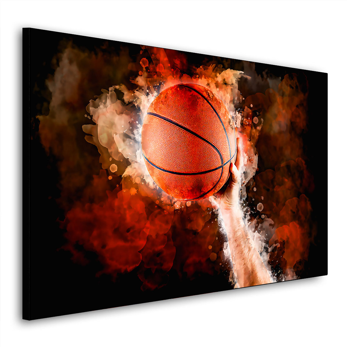 Wandbild Kunstwerk Basketball Abstract Hand Style