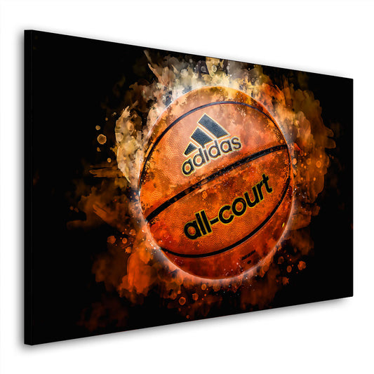 Wandbild Kunstwerk Basketball Abstract Style