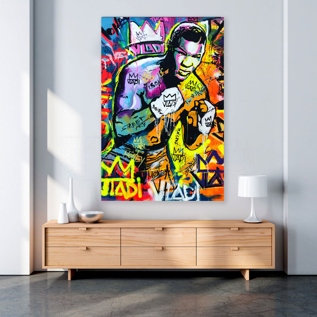 Wandbild Kunstwerk Boxer Mike Colour Banksy Art, Pop Art