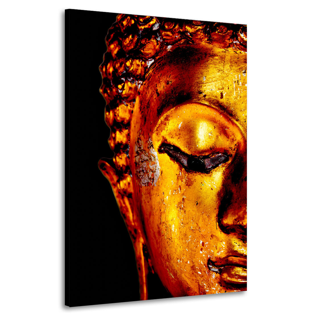 Wandbild Kunstwerk Buddha Gold Edition