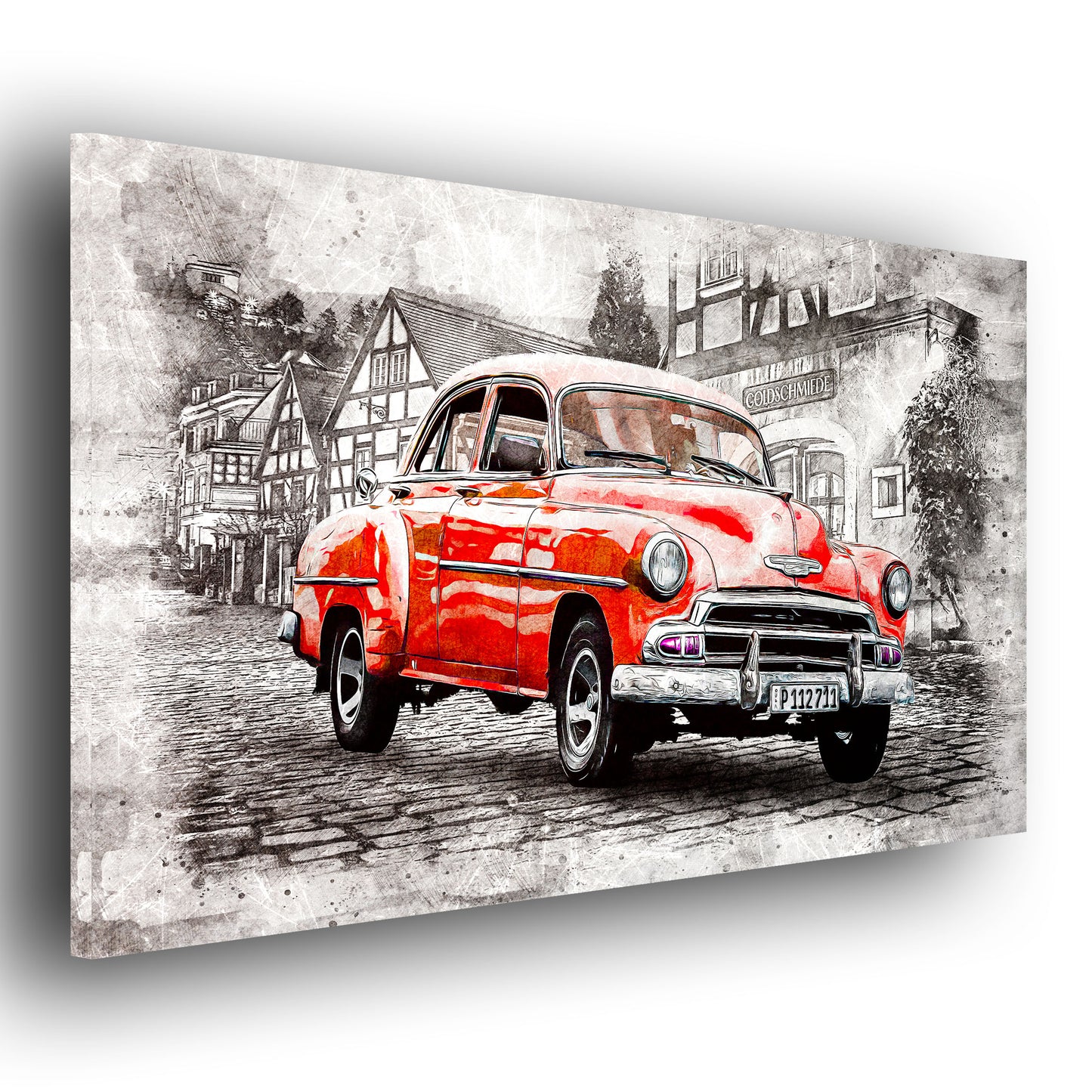 Wandbild Kunstwerk Chevrolet Classic Retro Style Oldtimer