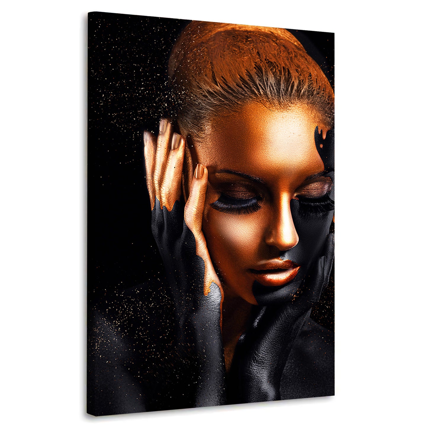 Wandbild Kunstwerk Frau Abstract Gold Edition