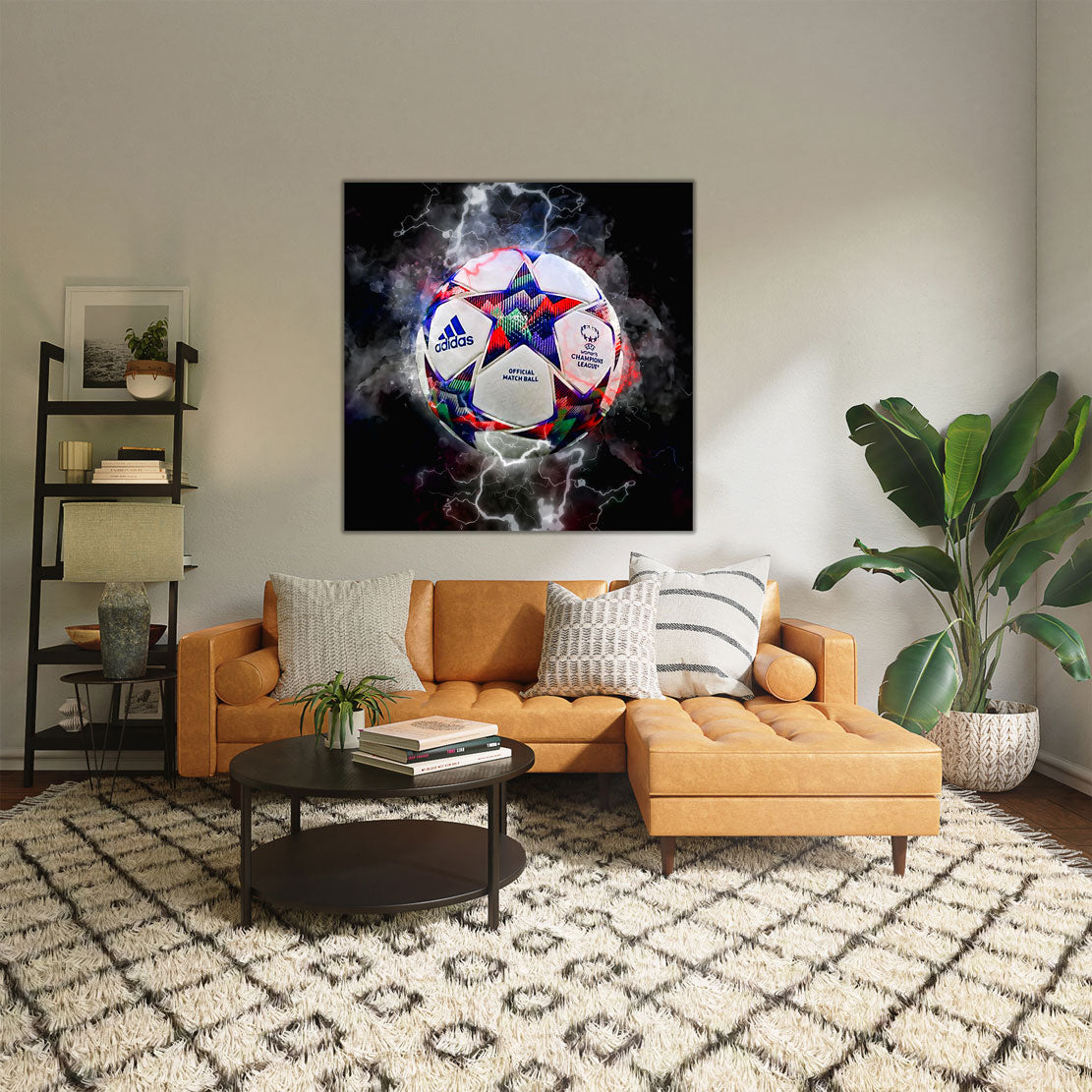 Wandbild Kunstwerk Fußball Abstract Style