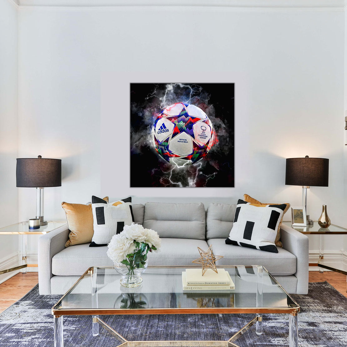 Wandbild Kunstwerk Fußball Abstract Style